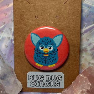 Gay Furby Button Pin