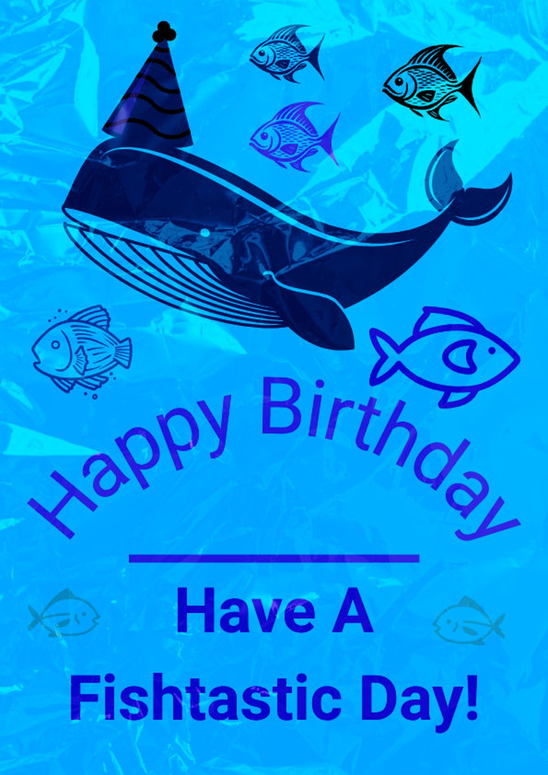 Fish Themed Birthday Card for Children - Etsy