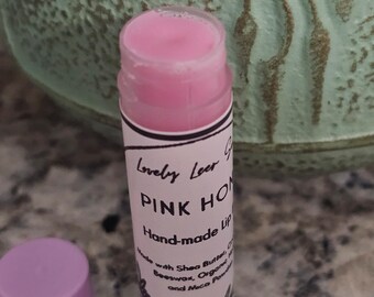 Pink Honey Lip Balm Beeswax honey lip balms chapstick pink tinted lip coconut oil shea butter lip balms smooth lips