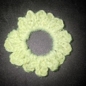 Crochet Scrunchie Red Yellow Purple custom yarn hair tie fun colors you choose yarn 1 pack 3 pack or 5 pack you pick or buy already made