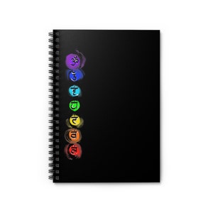 Chakra Spiral Notebook Journal - Ruled Line