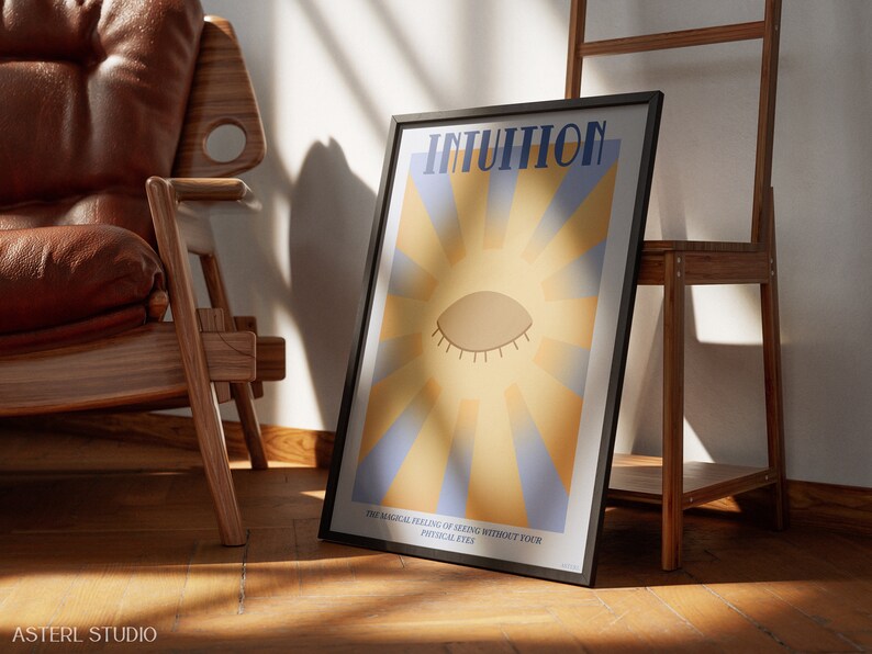 Spiritual Printable Illustration, Intuition Digital Poster, Minimalist ...
