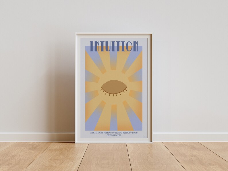 Spiritual Printable Illustration, Intuition Digital Poster, Minimalist ...