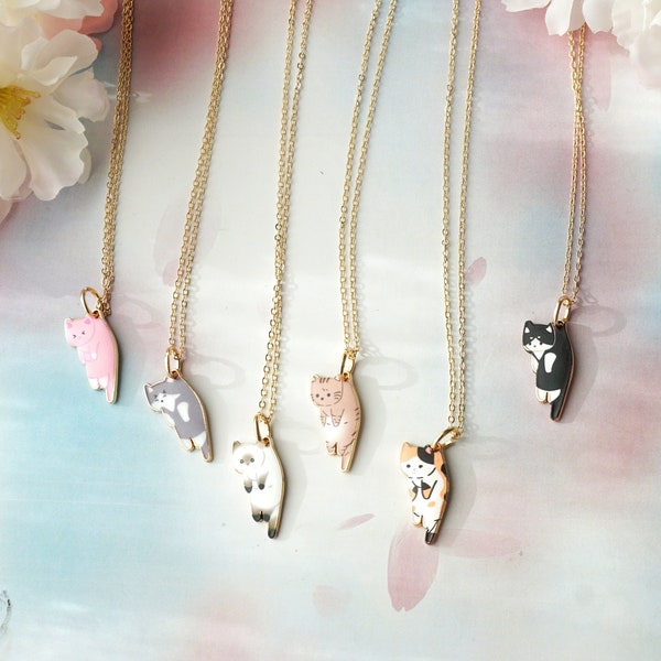 MIGNON collier chat, collier en or pour les amoureux des chats, collier femme chat, collier calicot, bijoux chat