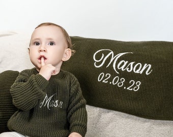 Custom Baby Embroidered Blanket, Personalized Baby Blanket, Monogrammed Blanket, Baby Shower, Newborn Gift, Christmas Gift, New Mom Gift