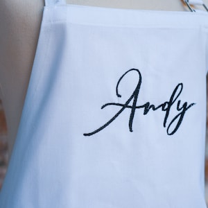 Embroidered Custom Apron, Personalized Apron, Customized Apron, Cute Apron, Kitchen Apron, Christmas Apron, Cooking Apron, Personalized Gift image 5