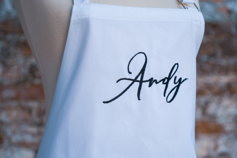 Embroidered Custom Apron, Personalized Apron, Customized Apron, Cute Apron, Kitchen Apron, Christmas Apron, Cooking Apron, Personalized Gift 画像 5
