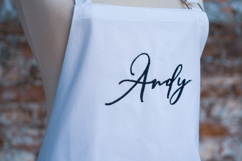 Embroidered Custom Apron, Personalized Apron, Customized Apron, Cute Apron, Kitchen Apron, Christmas Apron, Cooking Apron, Personalized Gift image 5