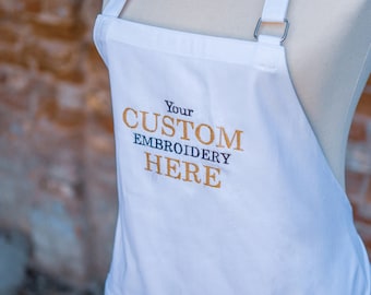 Embroidered Custom Apron, Personalized Apron, Customized Apron, Cute Apron, Kitchen Apron, Christmas Apron, Cooking Apron, Personalized Gift