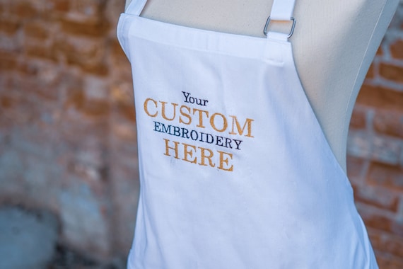 Embroidered Custom Apron, Personalized Apron, Customized Apron, Cute Apron, Kitchen Apron, Christmas Apron, Cooking Apron, Personalized Gift