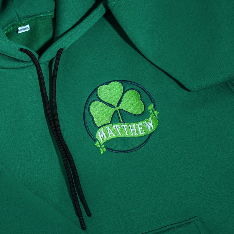 Personalized Leprechaun Hat Sweatshirt, Luck of The Irish, Lucky Charm Gifts, St. Patrick's Day Embroidery Sweatshirt, Funny Irish Hoodie image 5