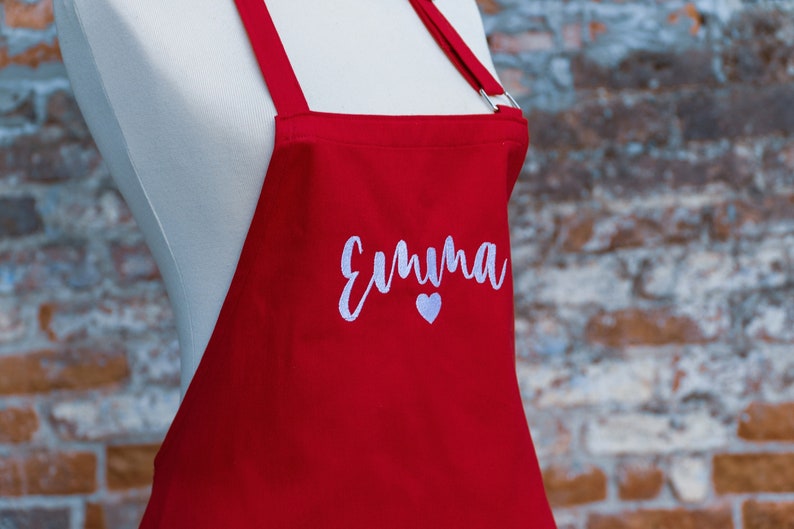 Embroidered Custom Apron, Personalized Apron, Customized Apron, Cute Apron, Kitchen Apron, Christmas Apron, Cooking Apron, Personalized Gift image 6