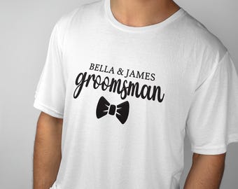 Gepersonaliseerde stalknecht geborduurd shirt, aangepaste tshirt beste mannen voorstel ideeën, bruidsjonkers cadeau, vrijgezellenfeest bruidegom T-shirt, cadeaus voor hem