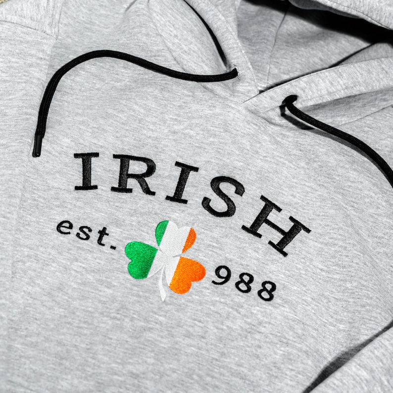 Personalized Leprechaun Hat Sweatshirt, Luck of The Irish, Lucky Charm Gifts, St. Patrick's Day Embroidery Sweatshirt, Funny Irish Hoodie image 3