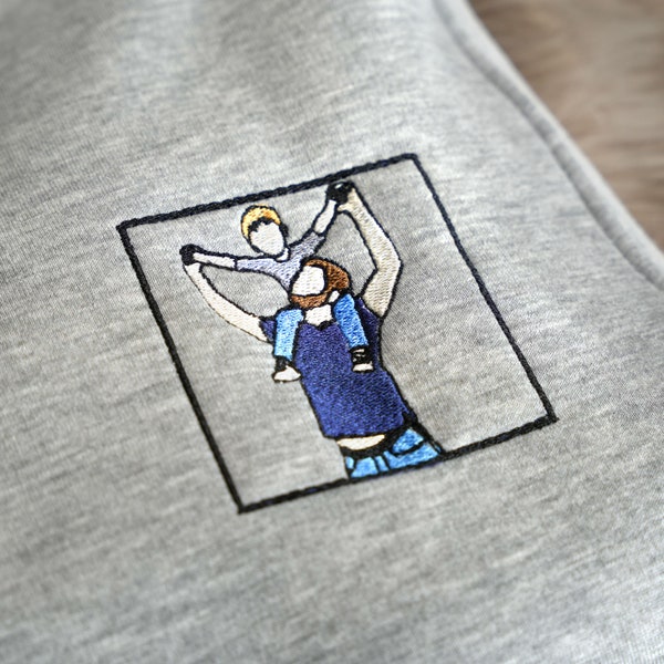 Personalisiertes Portrait vom Foto Sweatshirt, Personalisierter Hoodie, Geschenk für Papa, Geschenk für Ihn, Personalisierter Rundhalsausschnitt, Weihnachten