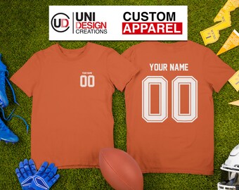 Custom Team Name and Number, Customized Football Shirt, Personalized Soccer Jersey, Custom Baseball Jersey, School Varsity Team Jersey