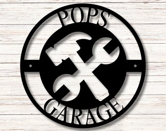 Personalized Fathers Day Sign for Dad, Papas Work Shop Metal Sign, Fathers Day Gift, Gift for Dad, Gift for Grandpa, Gift for Papa, Papaw