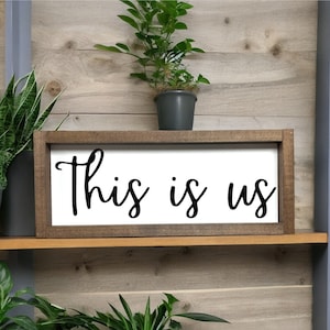 Custom Farmhouse Wood Sign: Personalized Quote, Shadow Box Frame