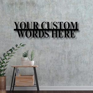 Custom Metal Words Sign, Personalized Metal Sign, Custom Metal Sign, Custom Sign, Personalized Sign, Home Decor, Metal Wall Art, Metal Sign