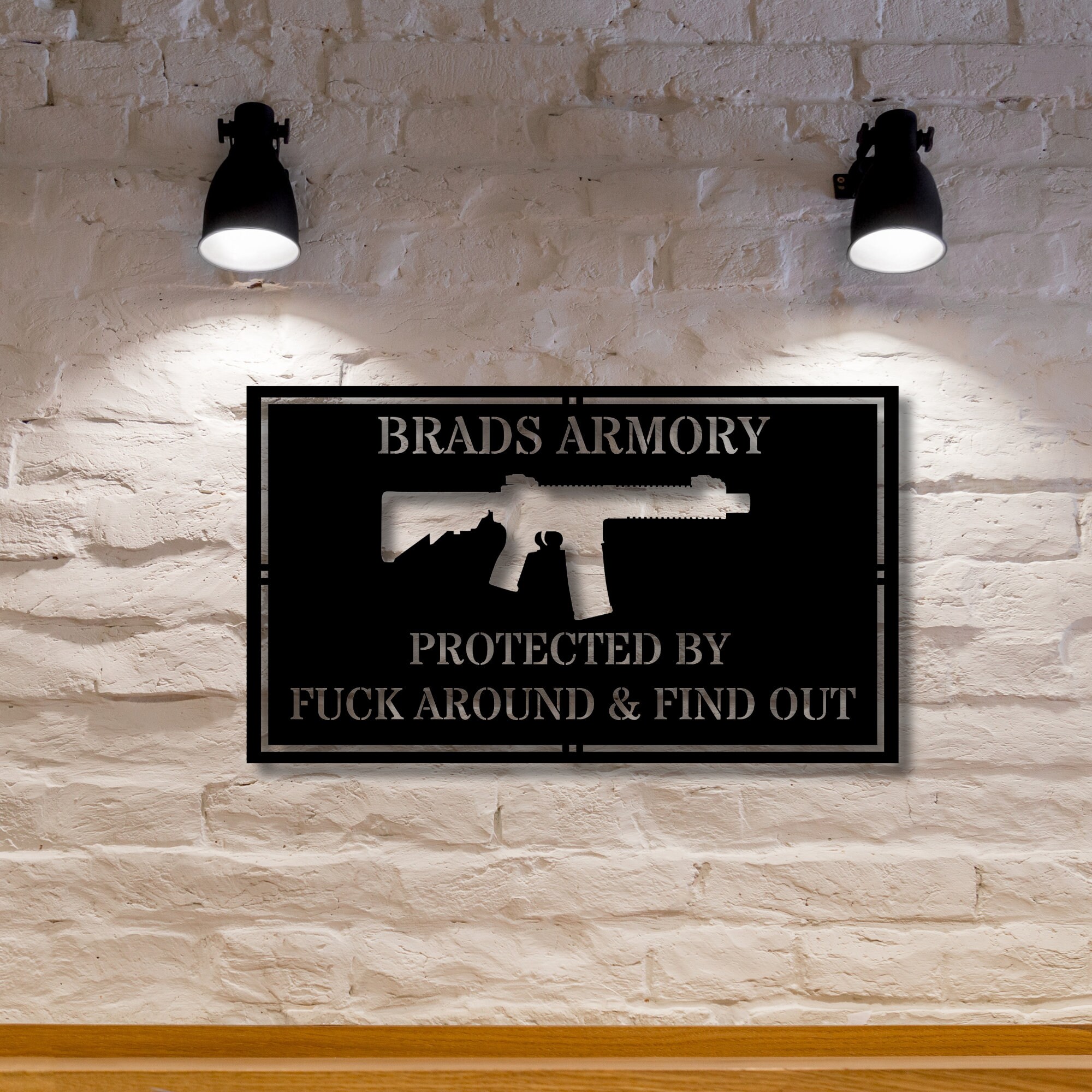Custom Metal Armory Sign: Personalized Military Decor, Mancave Art - Etsy