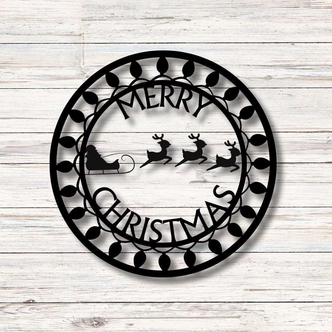 Custom Metal merry Christmas Signhome Decorliving Decor Etsy