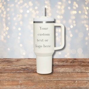 Engraved 30oz Insulated Tumbler with Handle: Personalized Stainless Steel