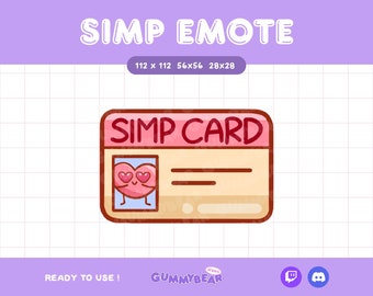 Simp Card Emote Twitch Discord for Streamer