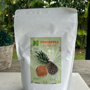 Organic Pineapple Powder Great for Baking, Smoothies, Cereal, Yogurt, Breakfast, Snack 1 pound pouch, Non-GMO, Kosher, Vegan, No Sugar Added