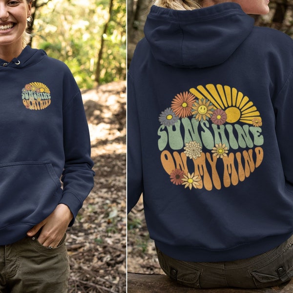 1960s Inspired Vintage Comfy Hooded Sweatshirt, High Quality Groovy Hippie Hoodie, Retro Big Hood Hoodie, Boho Positive Streetwear Apparel