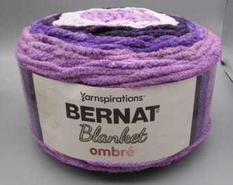 Bernat Yarnspirations ~ Eggplant Ombre Blanket Ombre Yarn ~ 10.5 oz ~ 220 Yards