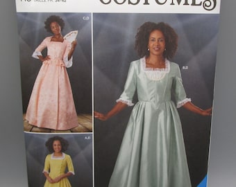 Simplicity ~ Misses&#39; 18th Century-Inspired Historical Top and Skirt Costume Sewing Pattern S9251 ~ Sizes 6-14