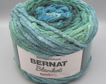 Bernat Yarnspirations ~ Ocean Teal Ombre Blanket Ombre Yarn ~ 10.5 oz ~ 220 Yards ~ Dye Lot #2024-09-004