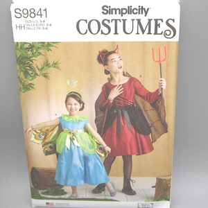 Simplicity ~ Children's and Girls' Andrea Schewe Designs Peacock and Devil Costumes Sewing Pattern #S9841 ~ Size 3-4-5-6