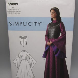 Simplicity ~ Misses&#39; Fantasy Gown Costume Sewing Pattern S9089 ~ Sizes U.S. 14-16-18-20-22