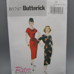 Butterick #B5707 Misses&#39; Retro &#39;58 Dress and Belt Sewing Pattern ~ Size A5 (6-8-10-12-14)