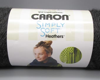 Caron ~ Charcoal Heather Simply Soft Heathers Medium Yarn ~ 5 oz / 250 yards
