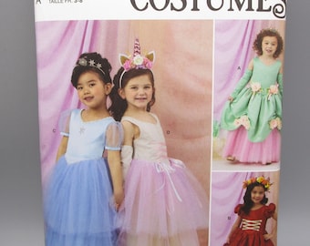 Simplicity ~ Children&#39;s Princess Dress Costumes Sewing Pattern #S12160 ~ Size 3-8