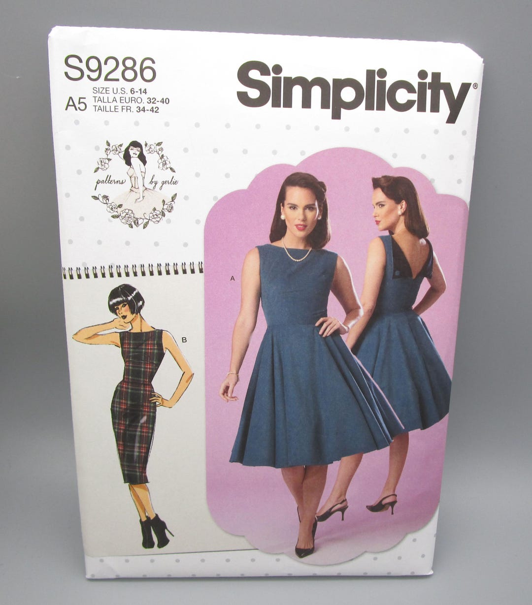 Simplicity ~ Misses' Fold-back Facing Dresses Patterns by Gertie Sewing ...
