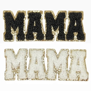 MAMA Chenille Patch, Top Quality MAMA Chenille Letters