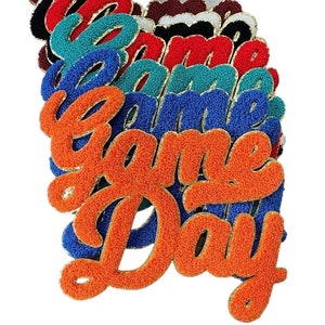 GAME DAY Chenille Patch, Game Day Iron On DIY Patch
