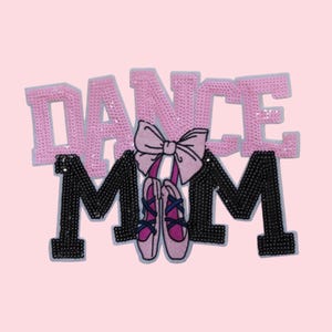 Dance Mom Sequin Iron On Patch, DIY Applique