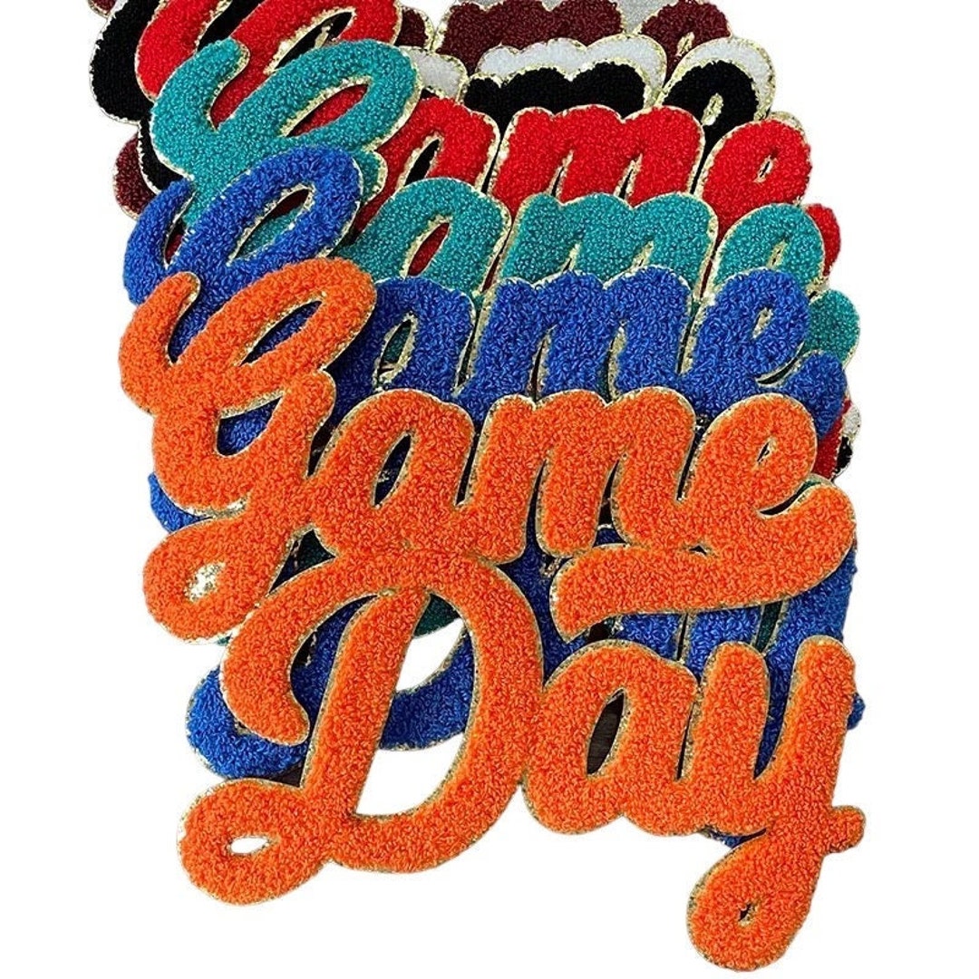 GAME DAY Chenille Patch, Game Day Iron on DIY Patch Etsy