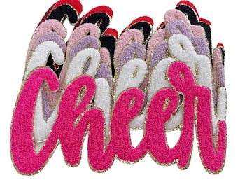 CHEER Chenille Iron On Patch, Cheerleading Applique