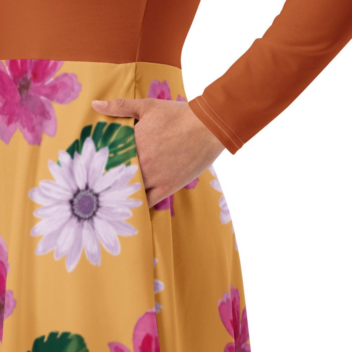 Natalee Dress Beige Floral