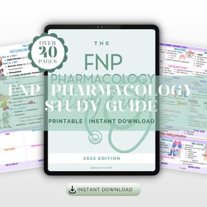 FNP Pharmacology Review Study Guide for Family Nurse Practitioner