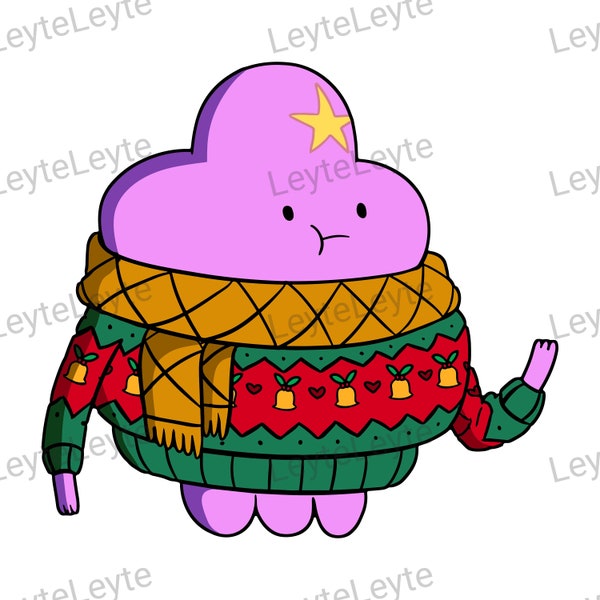 Lumpy space Princess Christmas Sweater HD PNG SVG