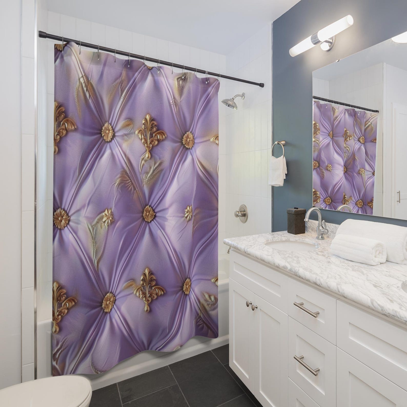 Lavender Luxe Shower Curtain - Etsy