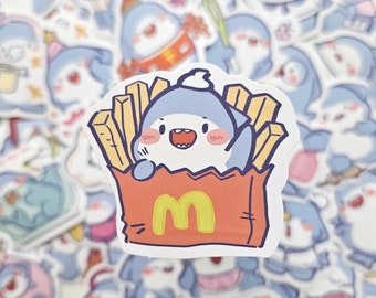 Cute shark stickers, animal, waterproof stickers, waterproof, kawaii stickers, waterbottle, lunchbox, notebook