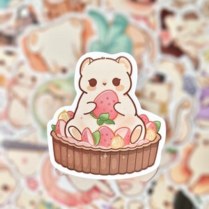 Pegatinas de hurón, hurón, pegatinas, impermeables, pegatinas kawaii, lonchera, cuaderno