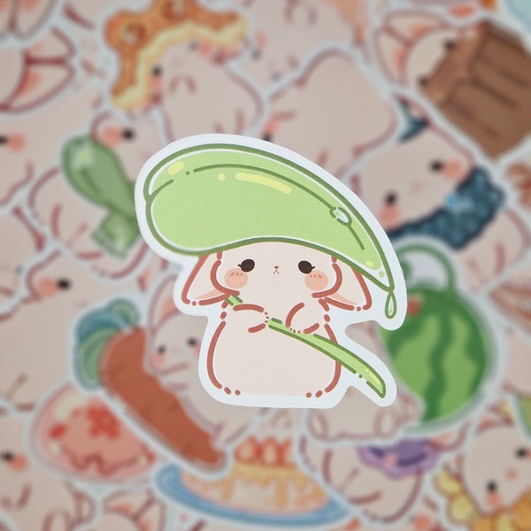 Cute bunny stickers (ver.2), bunny, rabbit, waterproof stickers, waterproof, kawaii stickers, waterbottle, lunchbox, notebook